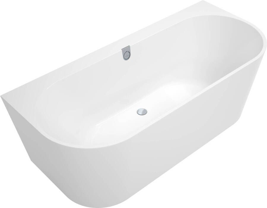 Villeroy & Boch Oberon 2.0 halfvrijstaand bad 180x80cm met paneel alphine white ubq180obr9cd00v-01