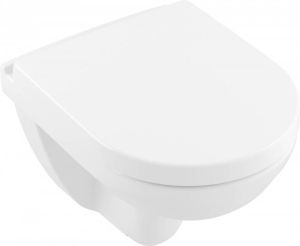 VILLEROY&BOCH Villeroy&amp Boch Onovo combipack wandcloset diepspoel compact closetzitting QuickRelease+SoftClosing afvoer horizont. wit alpin C+