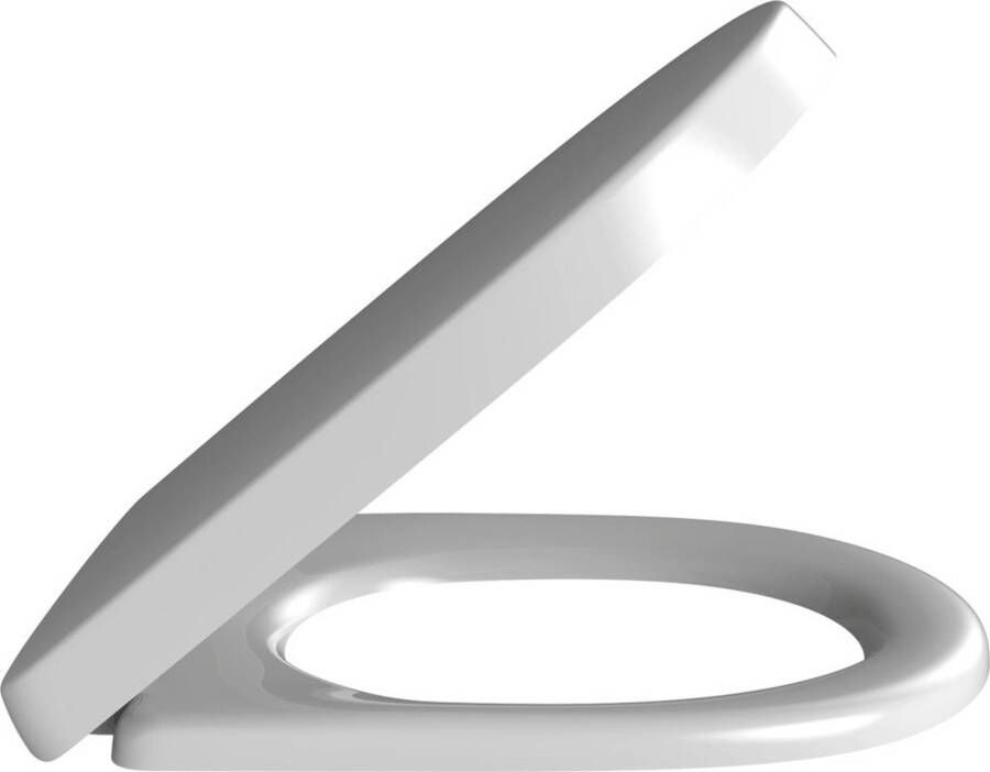 VILLEROY&BOCH Villeroy&amp Boch O.Novo closetzitting met deksel scharnier RVS softclose afneembaar top montage wit 9M38S101