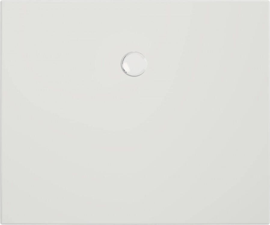 Xenz Douchevloer Flat | 120x100 cm | Incl.Afvoersifon-Chroom | Acryl | Rechthoekig | Wit mat