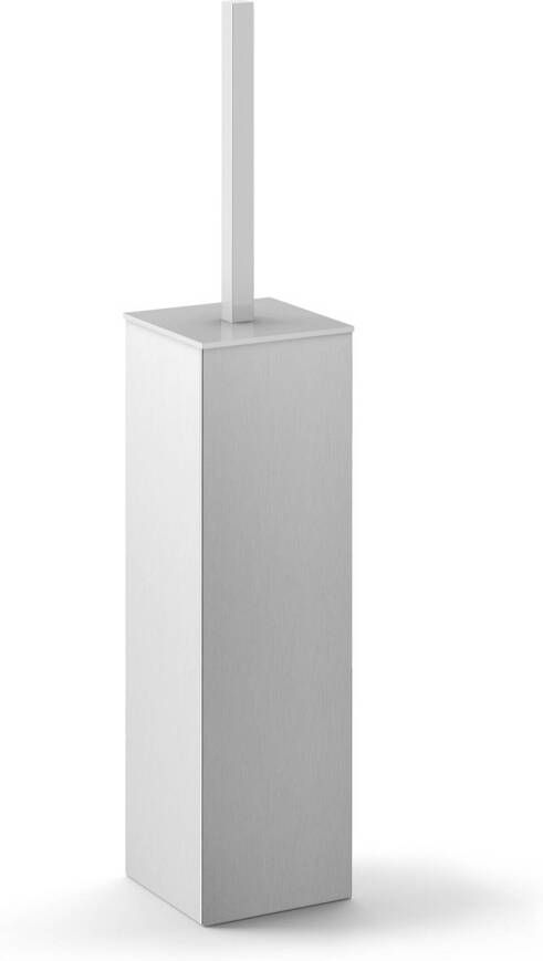 Zack Carvo Toiletborstelhouder gesloten staand geborsteld RVS 40489