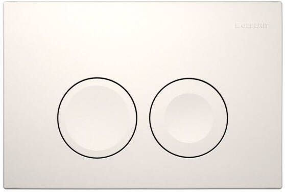Geberit Delta21 bedieningsplaat 2-toets spoeling frontbediening voor toilet 24.6x16.4cm wit 115.125.11.1 - Foto 3