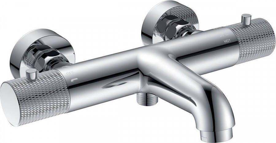 Wiesbaden Ribbd thermostatische badmengkraan hartafstand 15 cm chroom 29.5360 - Foto 3