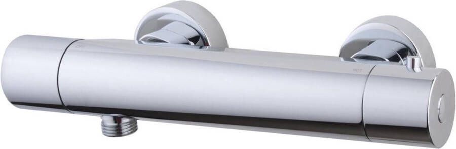 Xellanz Douchekraan Eco Cool Touch | Opbouw | Thermostaatkraan | 1-weg | hoh 15 cm | 2-knops | Rond | Chroom
