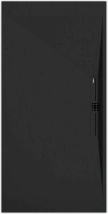 Sanifun douchebak Stone Side Black Slate 110 x 70 P.