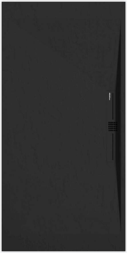 Sanifun douchebak Stone Side Black Slate 110 x 80 P.