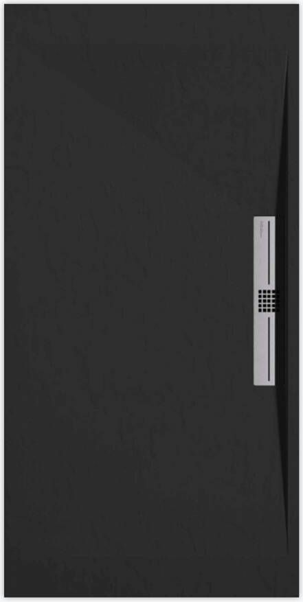 Sanifun douchebak Stone Side Black Slate 140 x 80 S.