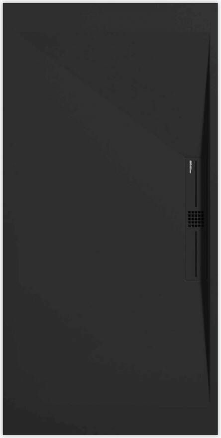 Sanifun douchebak Stone Side Black Smooth 110 x 70 P.