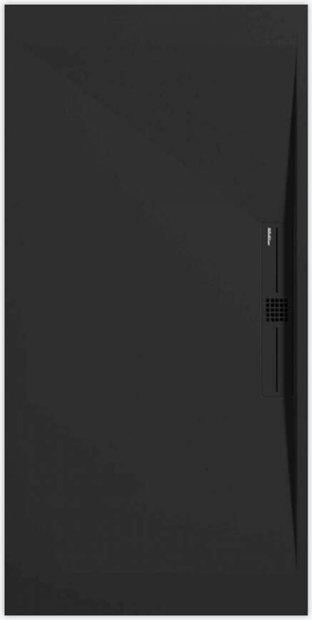 Sanifun douchebak Stone Side Black Smooth 140 x 70 P.