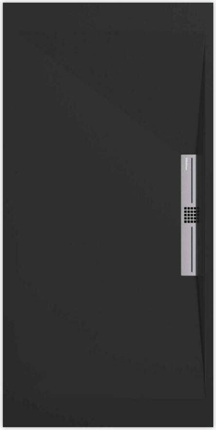 Sanifun douchebak Stone Side Black Smooth 140 x 90 S.