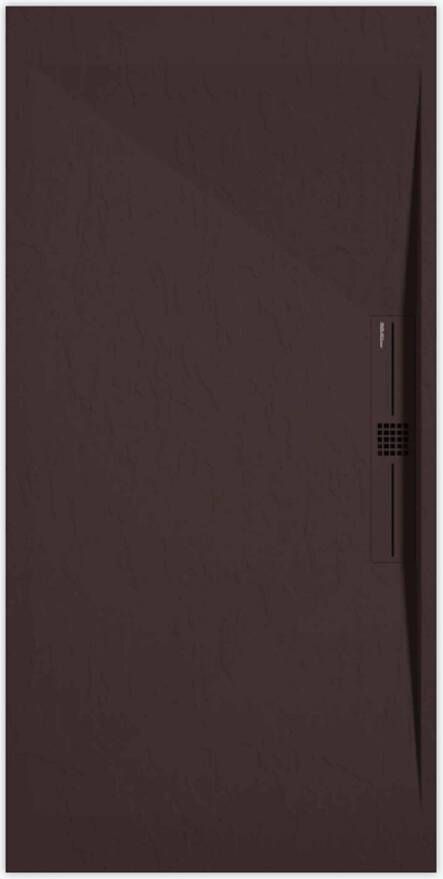Sanifun douchebak Stone Side Chocolate Slate 110 x 80 P.