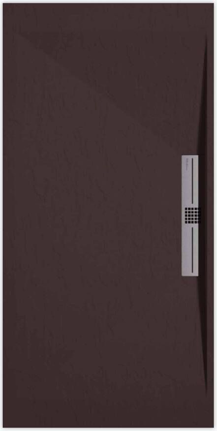 Sanifun douchebak Stone Side Chocolate Slate 140 x 70 S.