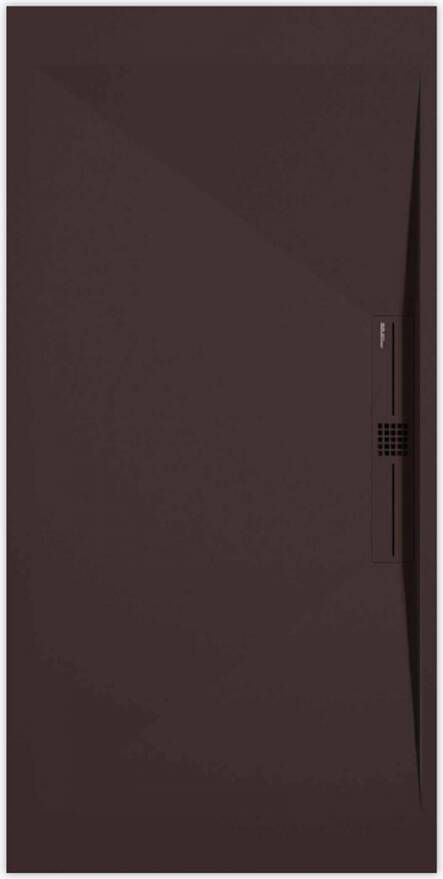 Sanifun douchebak Stone Side Chocolate Smooth 110 x 70 P.
