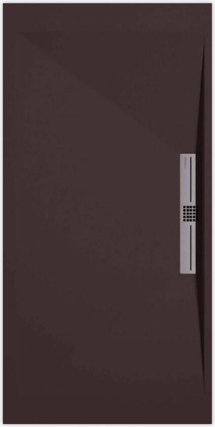 Sanifun douchebak Stone Side Chocolate Smooth 130 x 90 S.