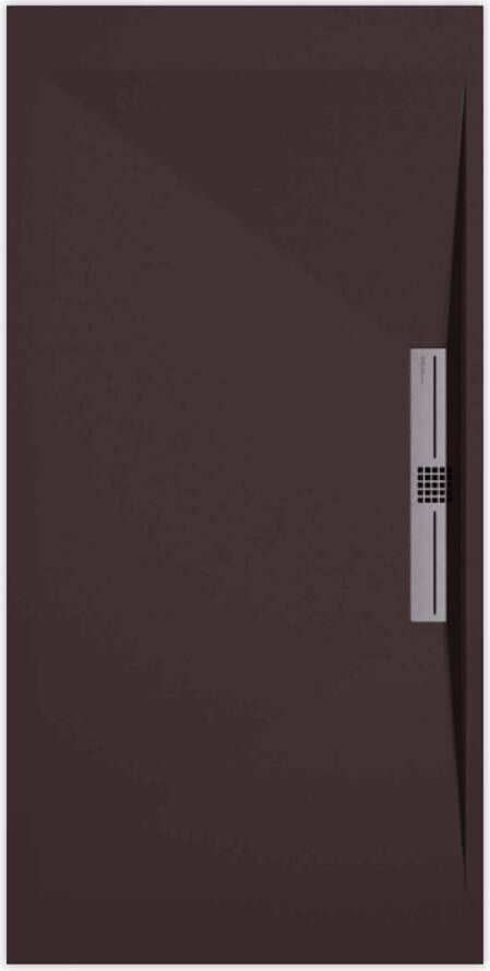 Sanifun douchebak Stone Side Chocolate Smooth 140 x 80 S.