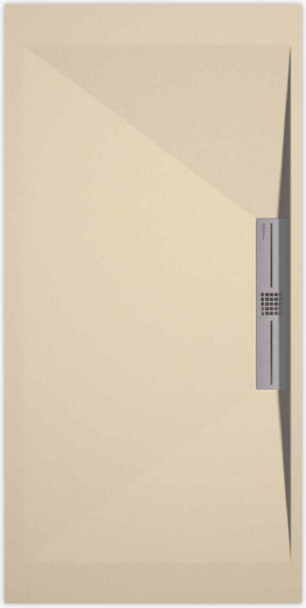 Sanifun douchebak Stone Side Cream Smooth 140 x 80 S.