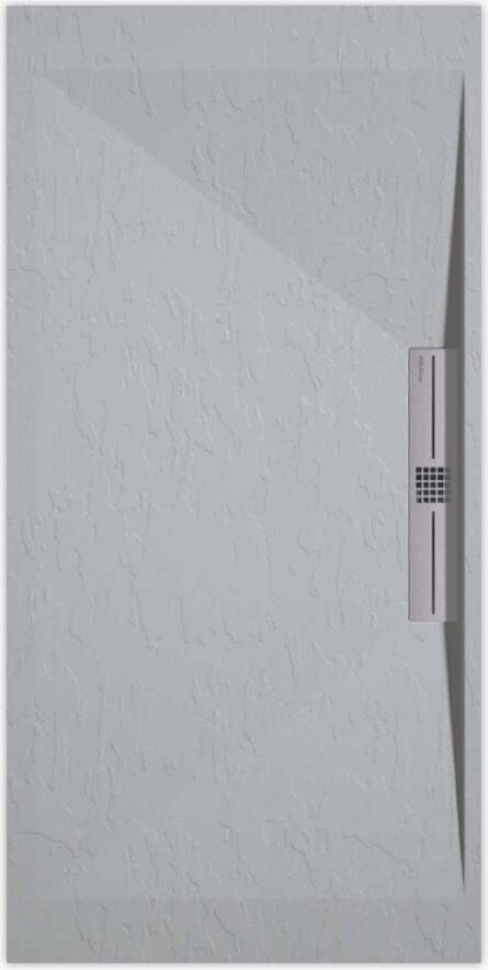 Sanifun douchebak Stone Side Gray 7035 Slate 110 x 70 S.