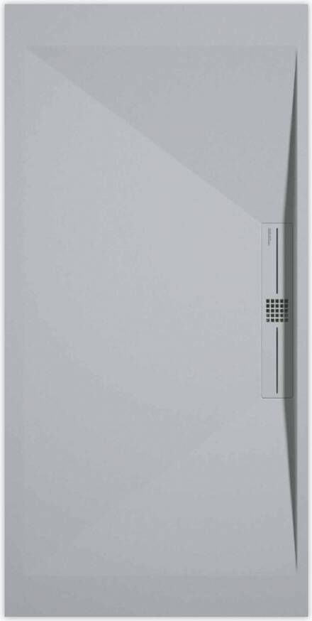 Sanifun douchebak Stone Side Gray 7035 Smooth 110 x 80 P.
