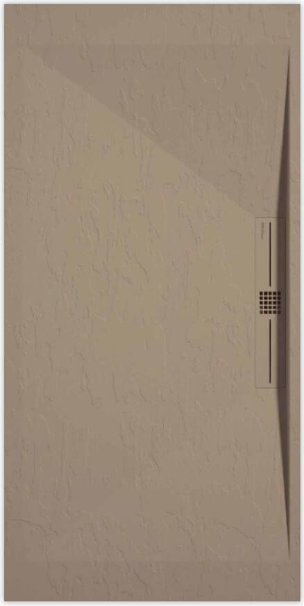 Sanifun douchebak Stone Side Moka Slate 140 x 80 P.