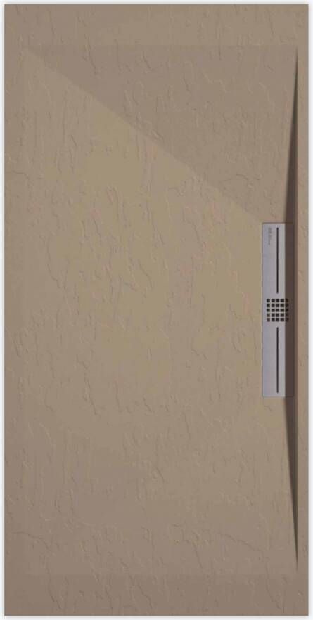 Sanifun douchebak Stone Side Moka Slate 140 x 80 S.