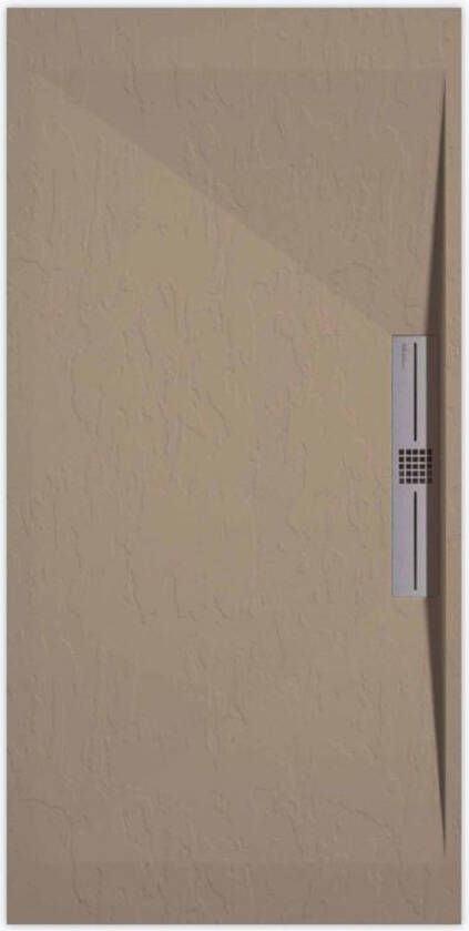 Sanifun douchebak Stone Side Moka Slate 90 x 70 S.