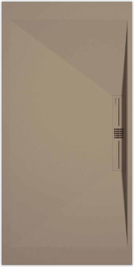 Sanifun douchebak Stone Side Moka Smooth 140 x 80 P.