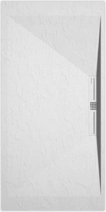 Sanifun douchebak Stone Side White Slate 140 x 90 P.