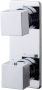 Xellanz Douchekraan Rombo 15cm Hartafstand Thermostatisch Inbouw Vierkant Chroom 2 Greeps - Thumbnail 2