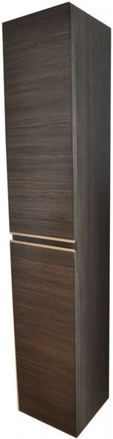 Xellanz Badkamerkast Tigris Hangend 30x160x30cm MDF Houtnerf Grijs Softclose Greeploos - Foto 3