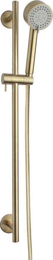 Sanifun Cadans luxe glijstangset compleet geborsteld messing 75.