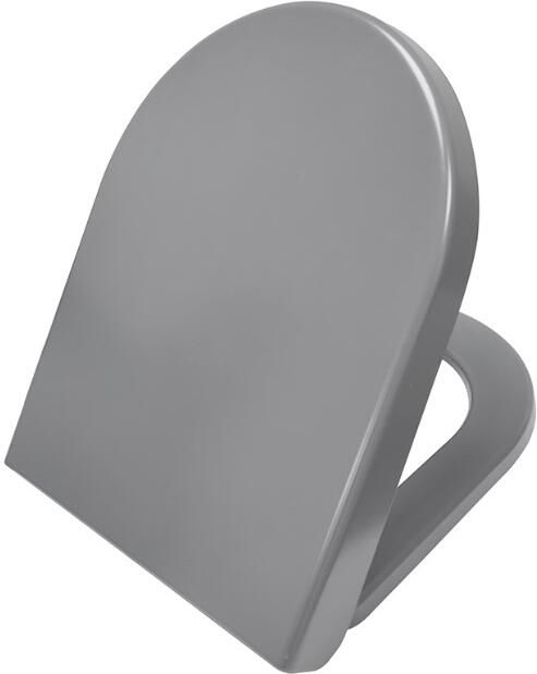 Sanifun Cas Toiletbril Mat Grijs– Softclose&Quick-Release– Duroplast – 52 cm