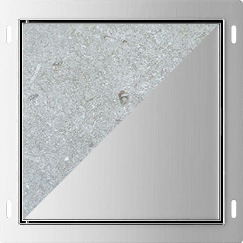 Sanifun Demir inbouwnis betegelbaar 30 x 30 x 14 RVS.