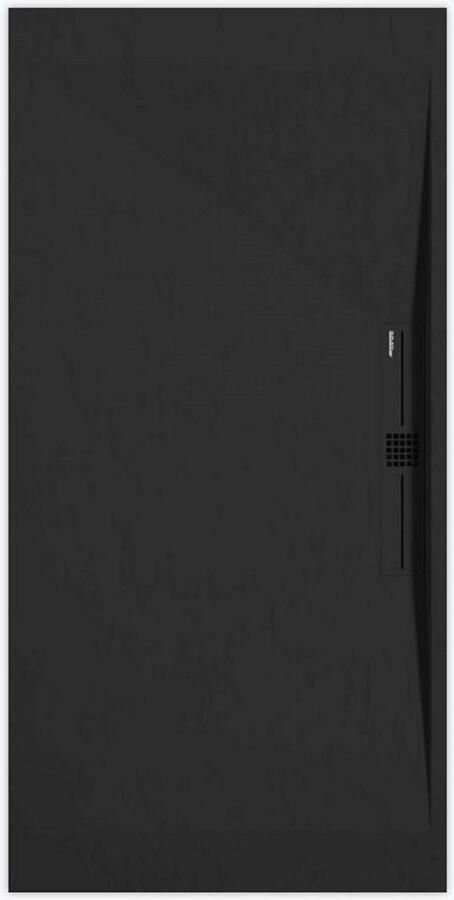 Sanifun douchebak Stone Side Black Slate 140 x 80 P.