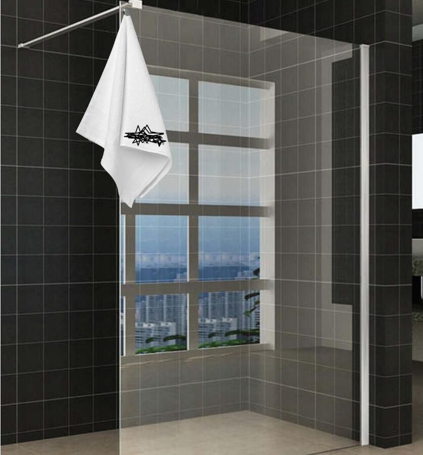 Wiesbaden Inloopdouche Sita 100x200cm Antikalk Helderglas Glans Chroom 8mm Veiligheidsglas en Handdoekhouder