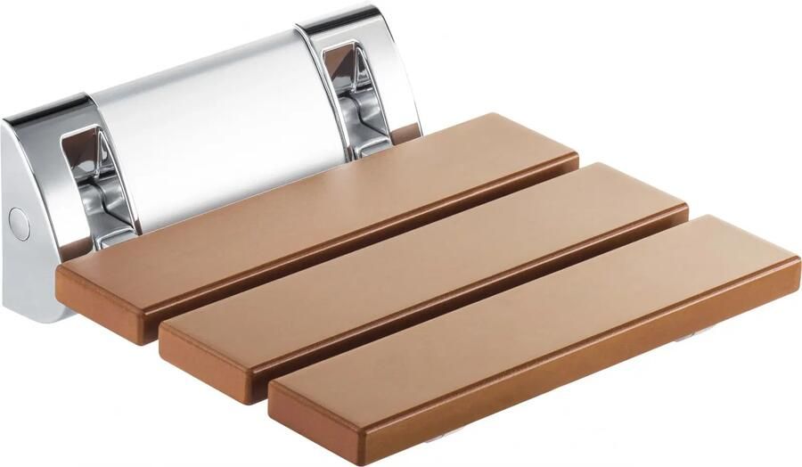 Sanifun Douchezitje Benie Opklapbaar– Bruin – Aluminium&Composiet– Draagkracht 130 kg