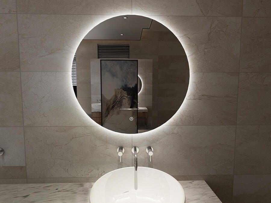 Wiesbaden Spiegel Giro Rond met LED Verlichting Dimbaar en Spiegelverwarming 120 cm - Foto 2