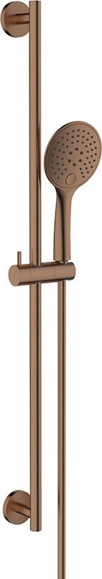 Sanifun Glijstangset compleet met handdouche 3 standen kunststof 150 cm geborsteld brons koper - Foto 1