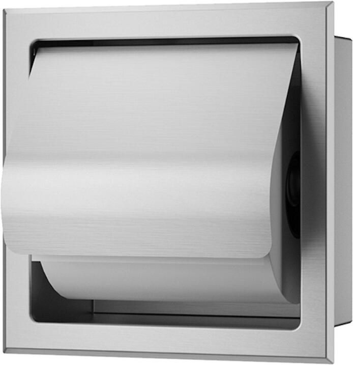 Wiesbaden Toiletrolhouder Inbouw Rocko Met Klep RVS