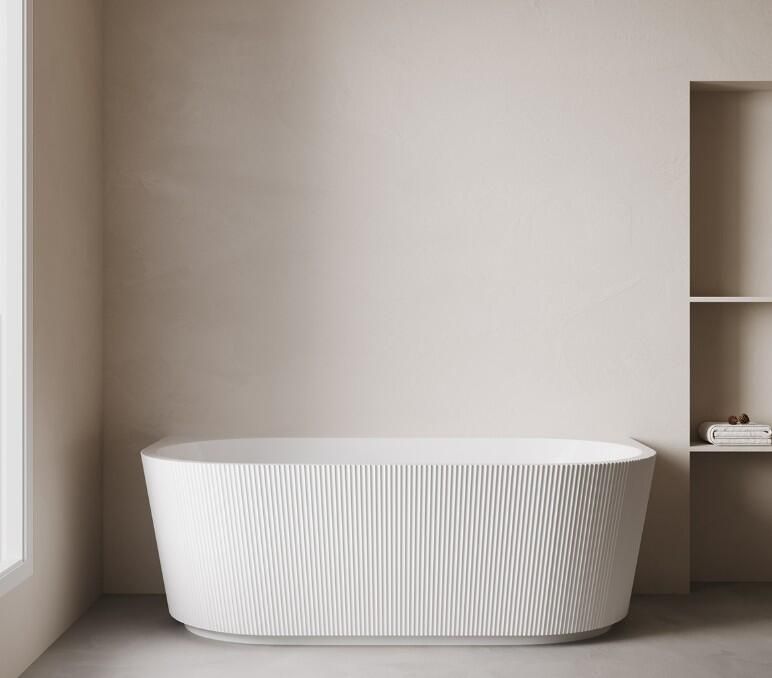 Sanifun Rivi half-vrijstaand ligbad 170×80 cm – wit acryl glans