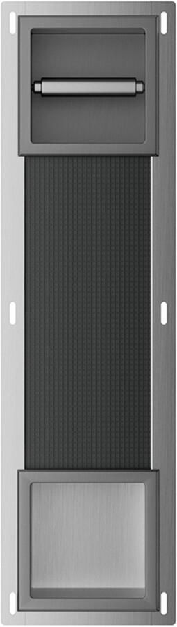 Sub Rocko inbouw toiletrolhouder zonder klep en reserverolhouder 74 x 20 8 x 14 2 cm gunmetal