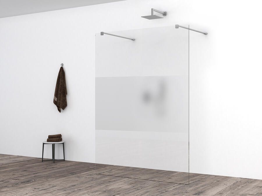 Wiesbaden Inloopdouche 100x200cm Antikalk Helder Mat Glas 8mm Veiligheidsglas Excl. Stabilisatiestang en Profielset - Foto 7