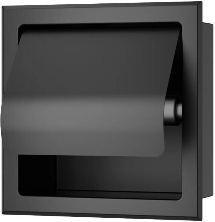 Sanifun toiletrolhouder Alexios mat zwart.