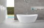Wiesbaden Vrijstaand bad Eva | 180x84 cm | Incl.Afvoer-Wit | Sleuf overloop | Solid surface | Mat wit - Thumbnail 4