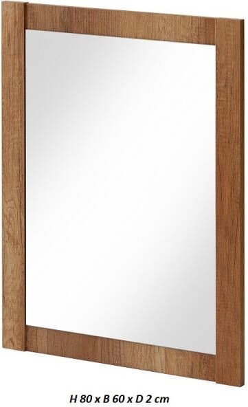 Sanifun spiegel Classic Oak 80 x 60.