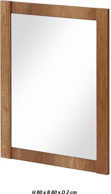 Sanifun spiegel Classic Oak 80 x 80.