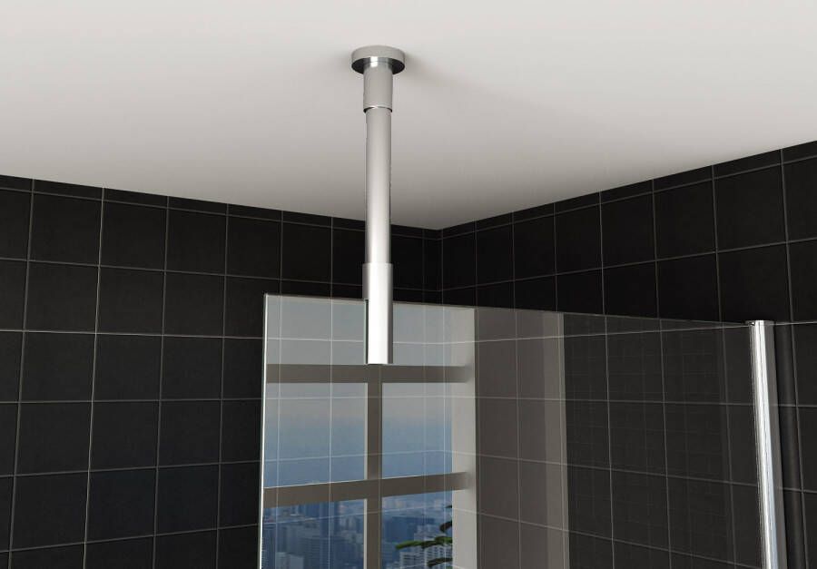 Wiesbaden stabilisatiestang plafondbevestiging rond 100 cm inkortbaar chroom - Foto 4