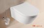 Xellanz Toiletpot Hangend Mars 56x36x34cm Wandcloset Keramiek Diepspoel Nano Coating EasyClean Glans Wit met Softclose Toiletbril - Thumbnail 2