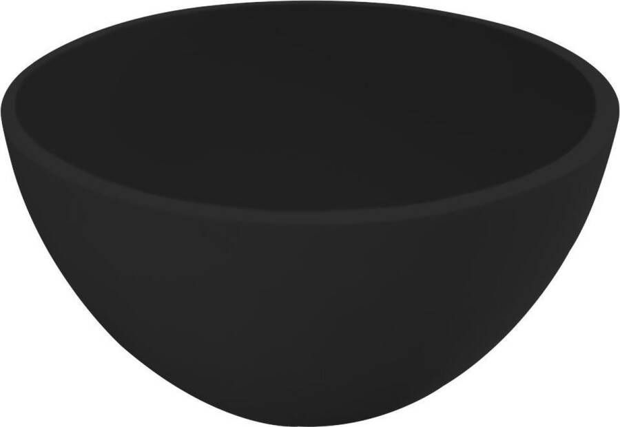 Douche Concurrent Waskom Opbouw Best Design Arezzo Rond 20x20x11cm Solid Surface Mat Zwart