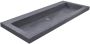 Wiesbaden B-stone hardstenen dubbele meubelwastafel met 2 kraangaten 120x46x5 cm zwart - Thumbnail 2