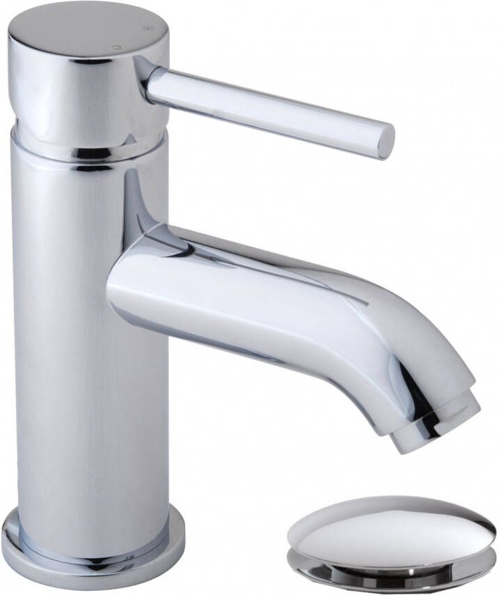 Sanifun wastafelmengkraan Urs Chroom + afvoerplug.